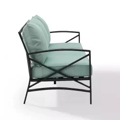 Hot Kirklands Home and Bronze Kaplan X-Arm Outdoor Sofa Blue