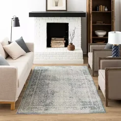 Outlet Kirklands Home Blue and Cream Blackwell Area Rug, 8x10