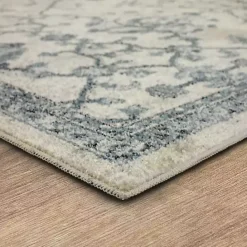 Best Kirklands Home Blue and Cream Granary Runner, 2x10