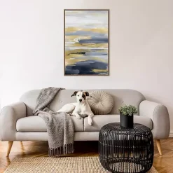 New Kirklands Home Blue and Gold Intuition II Canvas Art Print