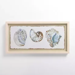 Best Kirklands Home Blue and Gold Shells Framed Art Print