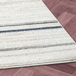 Outlet Kirklands Home Blue and Gray Contemporary Geo Area Rug, 7x9
