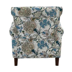 Online Kirklands Home Blue and Green Floral Upholstered Accent Chair
