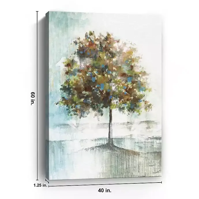 Online Kirklands Home Blue and Green Solo Tree Giclee Canvas Art Print