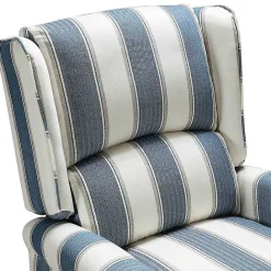 Online Kirklands Home Blue and Tan Stripe Traditional Recliner