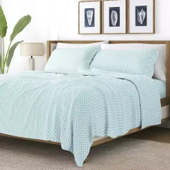 Online Kirklands Home Blue and White Chevron 3-pc. Twin Sheet Set