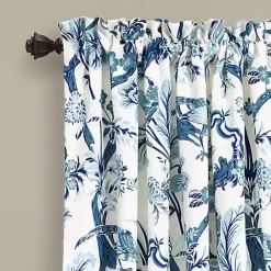 Best Kirklands Home Blue and White Dolores Curtain Panel Set, 95 in.