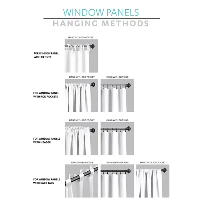 Best Kirklands Home Blue and White Dolores Curtain Panel Set, 95 in.