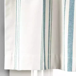 Discount Kirklands Home Blue and White Farmhouse Stripe Valance