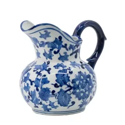Clearance Kirklands Home Blue and White Floral Ceramic Pitcher