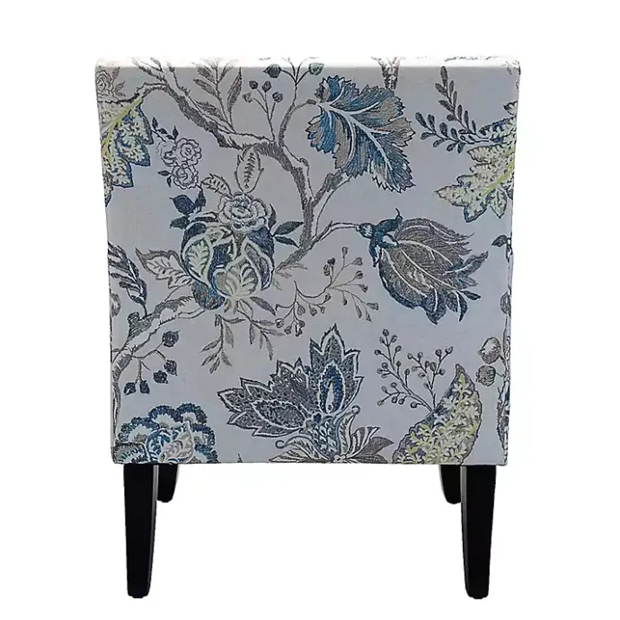 Hot Kirklands Home Blue and Yellow Floral Upholstered Accent Chair