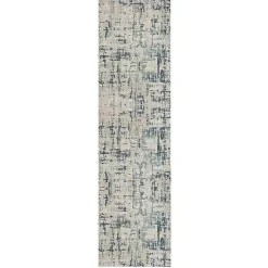 New Kirklands Home Blue Avalon Abstract Pattern Area Rug, 3x8