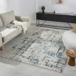 Best Kirklands Home Blue Avalon Abstract Pattern Area Rug, 5x8
