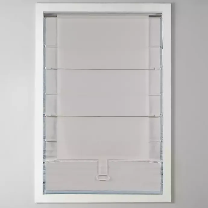 Online Kirklands Home Basketweave Cordless Roman Shade, 27 in. Blue