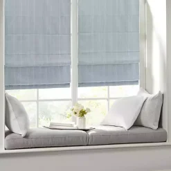 Discount Kirklands Home Basketweave Cordless Roman Shade, 31 in. Blue