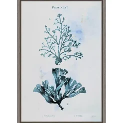 Hot Kirklands Home Blue Bay Coral Framed Canvas Art Print