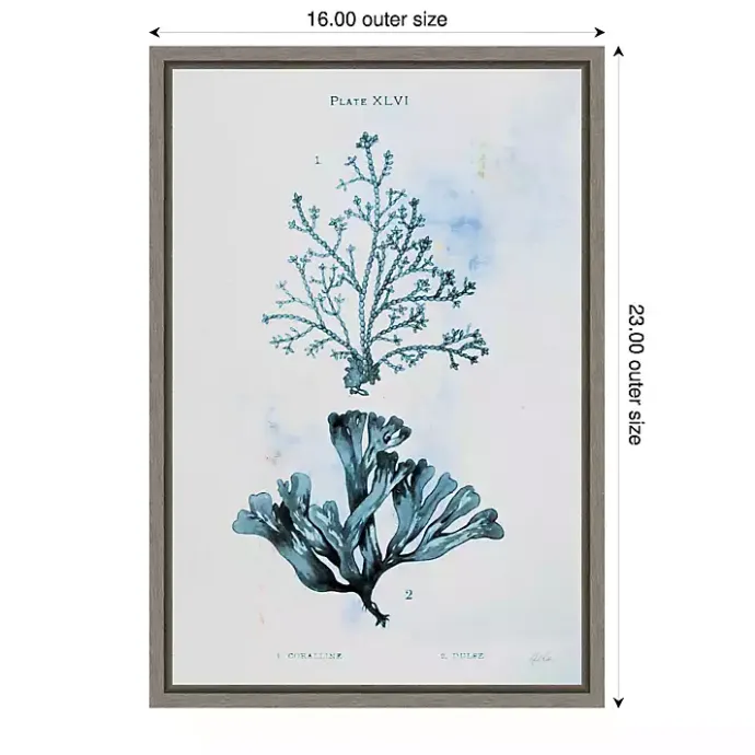 Hot Kirklands Home Blue Bay Coral Framed Canvas Art Print