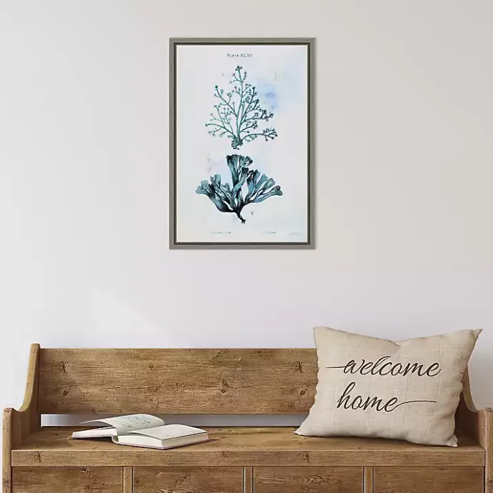 Hot Kirklands Home Blue Bay Coral Framed Canvas Art Print