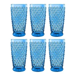 Discount Kirklands Home Beaded Acrylic Tumbler Glasses, Set of 6 Blue