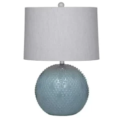 Online Kirklands Home Blue Beaded Globe Table Lamp Gray