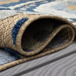 Best Kirklands Home Blue Bliss Bay Outdoor Area Rug, 7x10