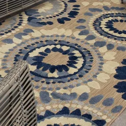 Best Kirklands Home Blue Bliss Bay Outdoor Area Rug, 7x10