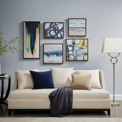 Discount Kirklands Home Bliss Multi-Sized Canvas Art Prints, Set of 5 Blue