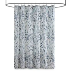Outlet Kirklands Home Blue Botanical Microfiber Shower Curtain