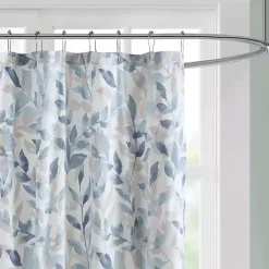 Outlet Kirklands Home Blue Botanical Microfiber Shower Curtain