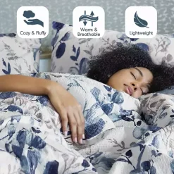 Clearance Kirklands Home Blue Botanical 3-pc. Full/Queen Comforter Set