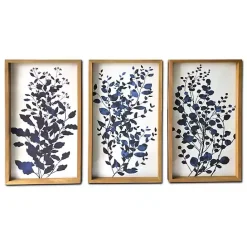 Discount Kirklands Home Blue Branches Framed Canvas Art Prints, Set of 3