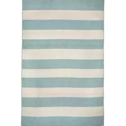 Discount Kirklands Home Blue Cabana Stripe Indoor/Outdoor Area Rug, 3x5