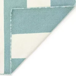 Kirklands Home Blue Cabana Stripe Indoor/Outdoor Runner, 2x8