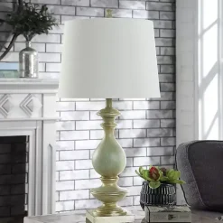 Outlet Kirklands Home Carved Traditional Table Lamp Blue