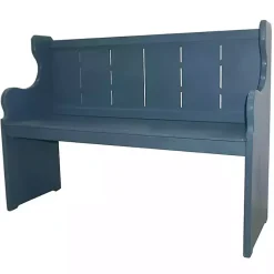 Discount Kirklands Home Carved Wood Pew Bench Blue