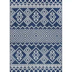 Discount Kirklands Home Blue Cassie Global Outdoor Area Rug, 5x8