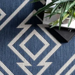 Discount Kirklands Home Blue Cassie Global Outdoor Area Rug, 5x8