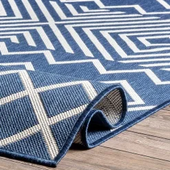 Discount Kirklands Home Blue Cassie Global Outdoor Area Rug, 5x8
