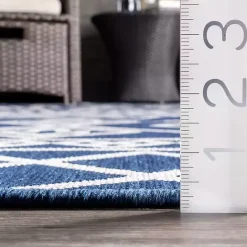 Discount Kirklands Home Blue Cassie Global Outdoor Area Rug, 5x8