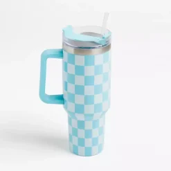 Outlet Kirklands Home Checkered Otto 40 oz. Insulated Tumbler Blue