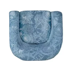 Kirklands Home Coastal Bonnie Swivel Accent Chair Blue