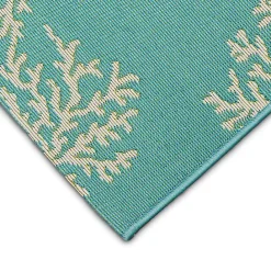 Outlet Kirklands Home Coral Indoor/Outdoor Runner, 1x4 Blue