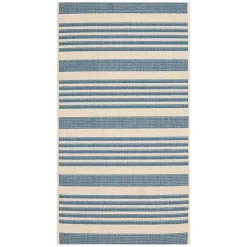 Best Kirklands Home Courcy Transitional Outdoor Accent Rug Blue