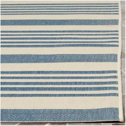 Best Kirklands Home Courcy Transitional Outdoor Accent Rug Blue