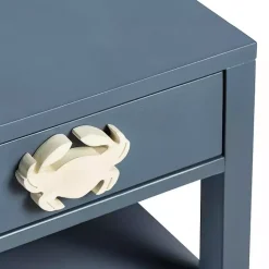 Kirklands Home Crab Accent Table Blue