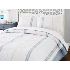New Kirklands Home Cream Mason King 3-pc. Comforter Set Blue