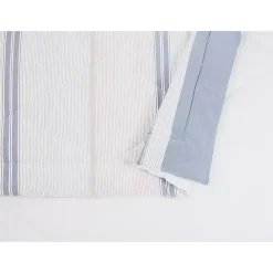 New Kirklands Home Cream Mason King 3-pc. Comforter Set Blue