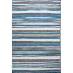 Hot Kirklands Home Dhurri Stripe Indoor/Outdoor Area Rug, 7x9 Blue