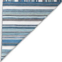 Hot Kirklands Home Dhurri Stripe Indoor/Outdoor Area Rug, 7x9 Blue