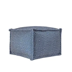 New Kirklands Home Blue Diamond Outdoor Pouf